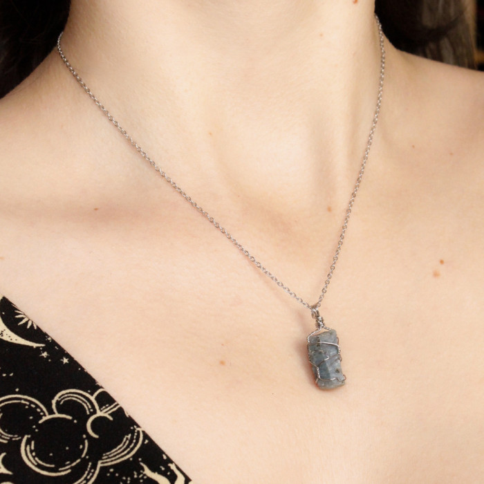 Náhrdelník Zafír | Oceľ | Denael | Kamienok