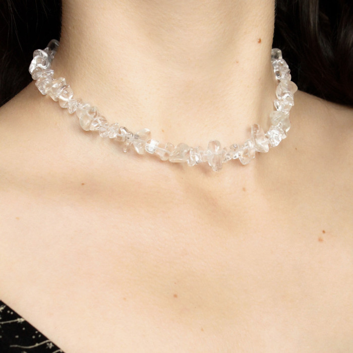 Náhrdelník krištáľ | Oceľ | Denael | Kamienok