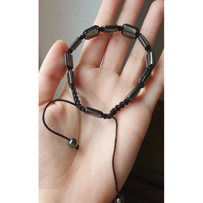 Náramok shamballa Hematit nuget